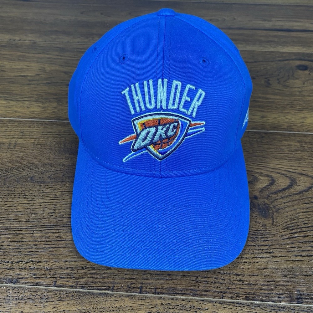 Adidas Oklahoma City Thunder OKC NBA Strapback Cap Hat One Size Blue Basketball